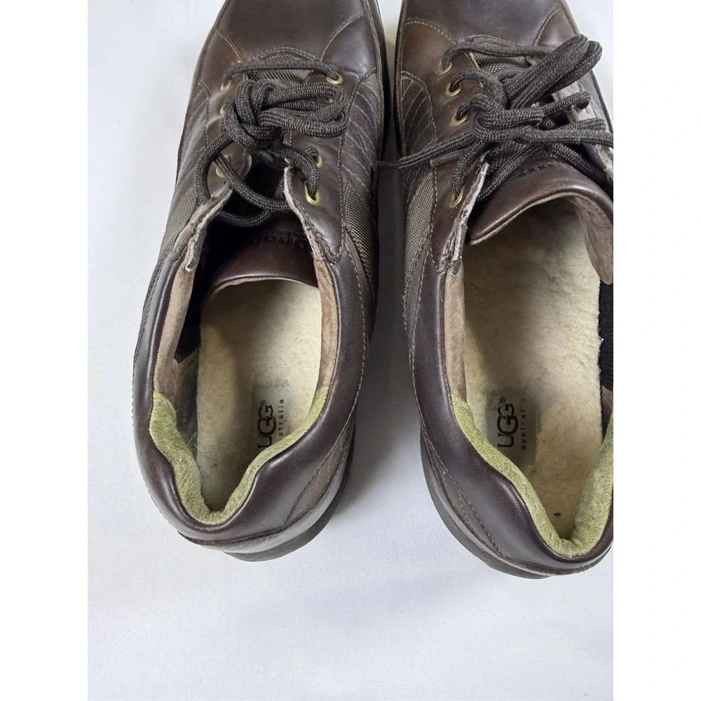 Dunham Waterproof Men's Leather Shoes Brown Lace Up Sz‎ 15 Comfort UGG Insole